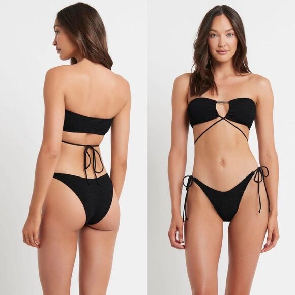 BOUND by Bond‑Eye Swim The Pablo Bikini Bottom – Black - One Size - Picture 4 of 8
